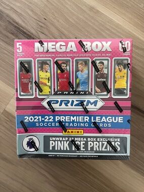 Panini 2021-22 Premier League Prizm Mega Box - Pink and Blue